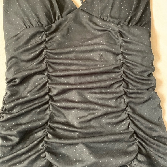 Vintage Sparkly Halter-Neck Ruched Top - Picture 6 of 7